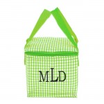 180938 - GREEN & WHITE GINGHAM INSULATED LUNCH BAG
